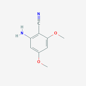 molecular formula C9H10N2O2 B1379305 2-氨基-4,6-二甲氧基苯甲腈 CAS No. 1545025-44-2