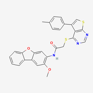 Acetamide,N-(2-methoxy-3-dibenzofuranyl)-2-[[5-(4-methylphenyl)thieno[2,3-D]pyrimidin-4-YL]thio]-