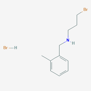 molecular formula C11H17Br2N B1379319 (3-溴丙基)[(2-甲苯基)甲基]胺氢溴酸盐 CAS No. 1461706-68-2