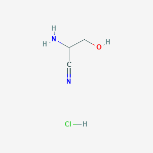 molecular formula C3H7ClN2O B1379320 2-氨基-3-羟基丙腈盐酸盐 CAS No. 1461707-49-2
