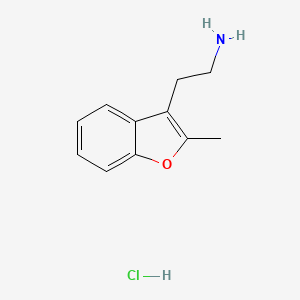 molecular formula C11H14ClNO B1379324 2-(2-Methyl-1-benzofuran-3-yl)ethan-1-amine hydrochloride CAS No. 1803584-97-5