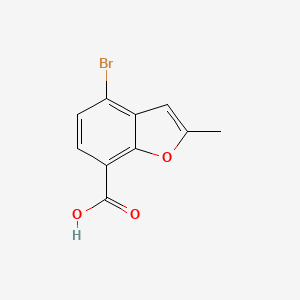 molecular formula C10H7BrO3 B1379329 4-溴-2-甲基-1-苯并呋喃-7-羧酸 CAS No. 1797928-84-7