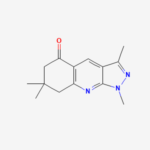 5H-Pyrazolo[3,4-b]quinolin-5-one,1,6,7,8-tetrahydro-1,3,7,7-tetramethyl-(9CI)