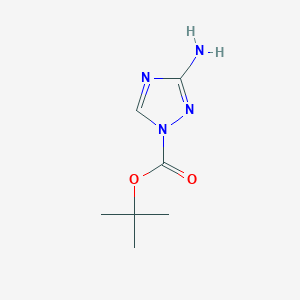 molecular formula C7H12N4O2 B1379338 tert-butyl 3-amino-1H-1,2,4-triazole-1-carboxylate CAS No. 1803592-84-8