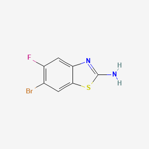 molecular formula C7H4BrFN2S B1379342 6-Bromo-5-fluorobenzo[d]thiazol-2-amine CAS No. 1022151-32-1