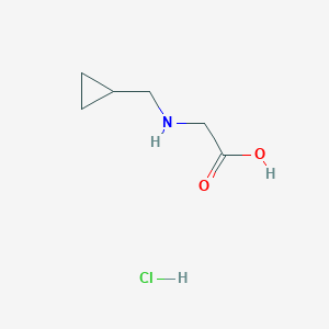 molecular formula C6H12ClNO2 B1379344 2-[(环丙基甲基)氨基]乙酸盐酸盐 CAS No. 1803587-66-7