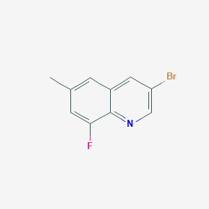 molecular formula C10H7BrFN B1379347 3-溴-8-氟-6-甲基喹啉 CAS No. 1352443-19-6