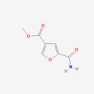 molecular formula C7H7NO4 B1379348 Methyl 5-carbamoylfuran-3-carboxylate CAS No. 1803561-07-0