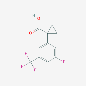 molecular formula C11H8F4O2 B1379352 1-[3-Fluoro-5-(trifluoromethyl)phenyl]cyclopropane-1-carboxylic acid CAS No. 1260780-99-1