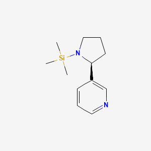 Pyridine, 3-[1-(trimethylsilyl)-2-pyrrolidinyl]-, (S)-