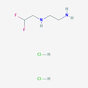 molecular formula C4H12Cl2F2N2 B1379354 (2-Aminoethyl)(2,2-difluoroethyl)amine dihydrochloride CAS No. 1803606-08-7