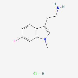 molecular formula C11H14ClFN2 B1379356 2-(6-fluoro-1-methyl-1H-indol-3-yl)ethan-1-amine hydrochloride CAS No. 1689575-80-1