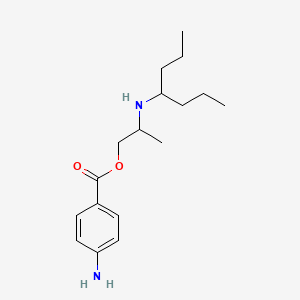 2-(heptan-4-ylamino)propyl 4-aminobenzoate