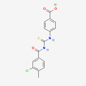 4-[(3-Chloro-4-methylbenzoyl)carbamothioylamino]benzoic acid