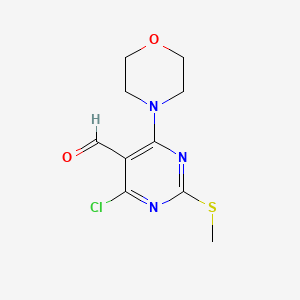 4-chloro-2-methylsulfanyl-6-morpholin-4-ylpyrimidine-5-carbaldehyde