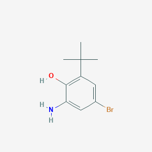molecular formula C10H14BrNO B1379362 2-Amino-4-bromo-6-tert-butylphenol CAS No. 1402890-03-2