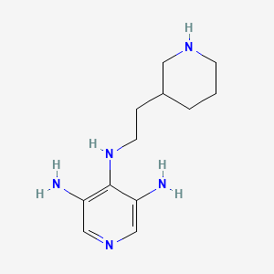 4-[2-(3-Piperidyl)ethylamino]pyridine-3,5-diamine