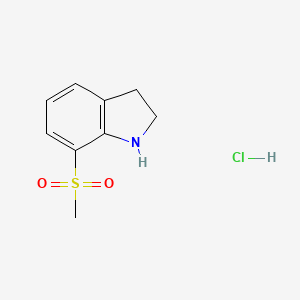 molecular formula C9H12ClNO2S B1379368 7-methanesulfonyl-2,3-dihydro-1H-indole hydrochloride CAS No. 1803610-64-1