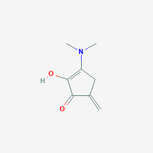 molecular formula C8H11NO2 B13793731 3-Dimethylamino-2-hydroxy-5-methylene-2-cyclopenten-1-one CAS No. 63937-30-4