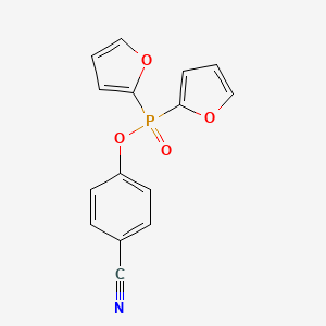 Phosphinic acid, di-2-furanyl-, 4-cyanophenyl ester