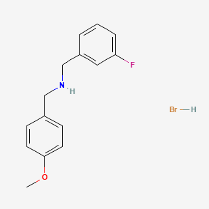 molecular formula C15H17BrFNO B1379375 (3-Fluorobenzyl)(4-methoxybenzyl)amine hydrobromide CAS No. 1609409-49-5