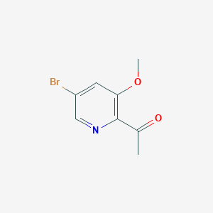 molecular formula C8H8BrNO2 B1379377 1-(5-Bromo-3-methoxypyridin-2-yl)ethanone CAS No. 1211521-17-3