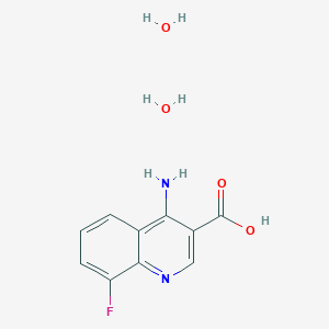 molecular formula C10H11FN2O4 B1379378 4-氨基-8-氟-3-喹啉甲酸二水合物 CAS No. 1609407-49-9