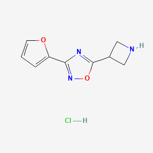 5-(Azetidin-3-yl)-3-(furan-2-yl)-1,2,4-oxadiazole hydrochloride