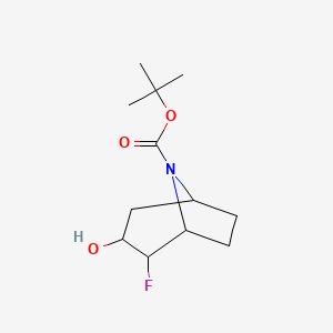 molecular formula C12H20FNO3 B1379390 8-Boc-2-fluoro-8-aza-bicyclo[3.2.1]octan-3-OL CAS No. 1404196-40-2