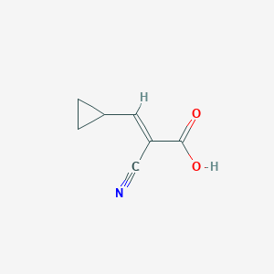 molecular formula C7H7NO2 B1379396 2-Cyano-3-cyclopropylacrylic acid CAS No. 98895-60-4