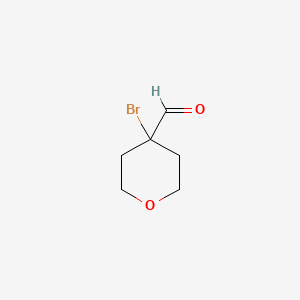 molecular formula C6H9BrO2 B1379406 4-溴氧杂环-4-甲醛 CAS No. 1602211-57-3