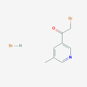 molecular formula C8H9Br2NO B1379407 2-溴-1-(5-甲基吡啶-3-基)乙-1-酮氢溴酸盐 CAS No. 1523193-02-3