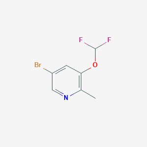 molecular formula C7H6BrF2NO B1379408 5-溴-3-(二氟甲氧基)-2-甲基吡啶 CAS No. 1211536-99-0