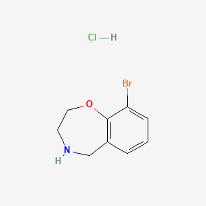 molecular formula C9H11BrClNO B1379409 9-Bromo-2,3,4,5-tetrahydro-1,4-benzoxazepine hydrochloride CAS No. 1790156-17-0