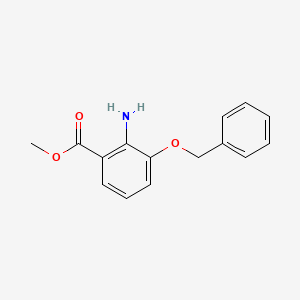 molecular formula C15H15NO3 B1379416 2-Amino-3-(phenylmethoxy)benzoic Acid Methyl Ester CAS No. 533897-94-8