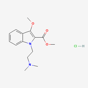 1H-Indole-2-carboxylic acid, 1-(2-(dimethylamino)ethyl)-3-methoxy-, methyl ester, monohydrochloride