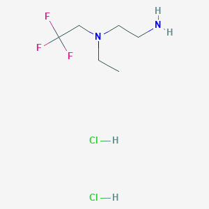 molecular formula C6H15Cl2F3N2 B1379418 Dihydrochlorid von (2-Aminoethyl)(ethyl)(2,2,2-Trifluorethyl)amin CAS No. 1803595-83-6