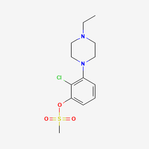 Phenol,2-chloro-3-(4-ethyl-1-piperazinyl)-, 1-methanesulfonate