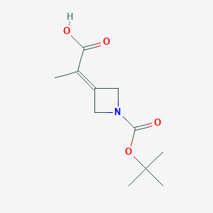 2-{1-[(Tert-butoxy)carbonyl]azetidin-3-ylidene}propanoic acid