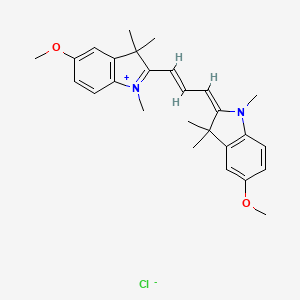 2-(3-(1,3-Dihydro-5-methoxy-1,3,3-trimethyl-2H-indol-2-ylidene)prop-1-enyl)-5-methoxy-1,3,3-trimethyl-3H-indolium chloride