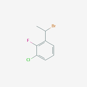 molecular formula C8H7BrClF B1379442 1-(1-Bromoethyl)-3-chloro-2-fluorobenzene CAS No. 1803582-23-1