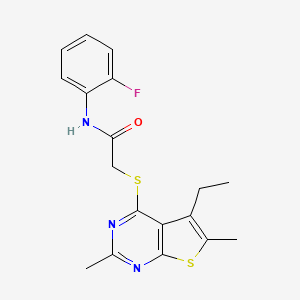 Acetamide,2-[(5-ethyl-2,6-dimethylthieno[2,3-D]pyrimidin-4-YL)thio]-N-(2-fluorophenyl)-