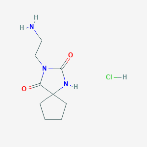 3-(2-Aminoethyl)-1,3-diazaspiro[4.4]nonane-2,4-dione hydrochloride