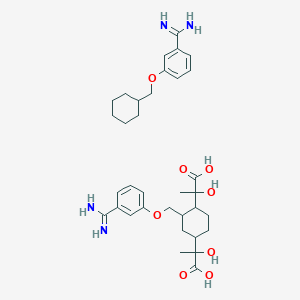 2-[3-[(3-Carbamimidoylphenoxy)methyl]-4-(1-carboxy-1-hydroxyethyl)cyclohexyl]-2-hydroxypropanoic acid;3-(cyclohexylmethoxy)benzenecarboximidamide