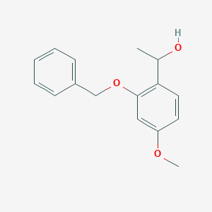 molecular formula C16H18O3 B1379453 1-[2-(Benzyloxy)-4-methoxyphenyl]ethan-1-ol CAS No. 879487-01-1