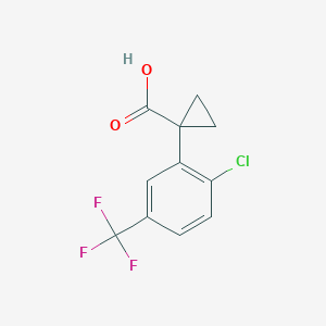 1-[2-Chloro-5-(trifluoromethyl)phenyl]cyclopropane-1-carboxylic acid