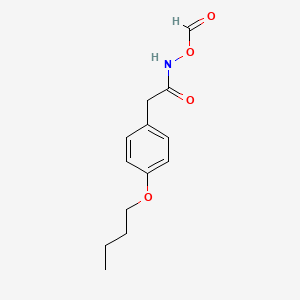 molecular formula C13H17NO4 B13794553 Hydroxylamine, N-(p-butoxyphenylacetyl)-O-formyl- CAS No. 76790-19-7