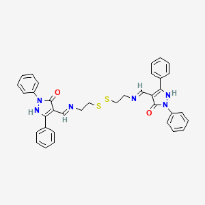 2-Pyrazolin-5-one, dithiobis(ethyleneiminomethylidyne)bis(1,3-diphenyl-