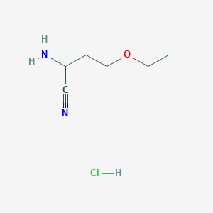 2-Amino-4-(propan-2-yloxy)butanenitrile hydrochloride