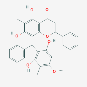 molecular formula C31H28O7 B13794603 Melanervine CAS No. 60715-58-4